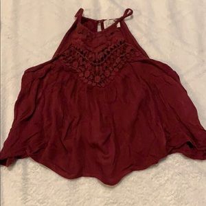 Maroon crop top